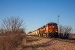 Eastbound BNSF G-MNXETT at Waldron Township